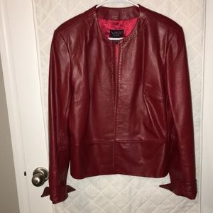 Red Leather Coat